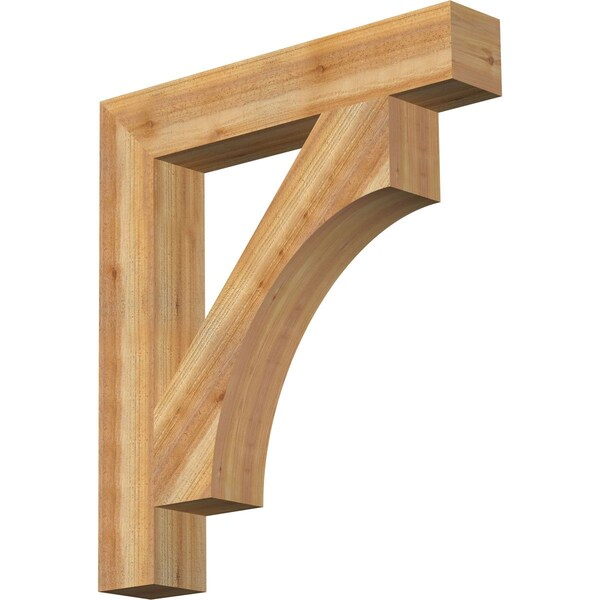 Ekena Millwork Westlake Block Rough Sawn Bracket, Western Red Cedar, 6"W x 36"D x 40"H BKT06X36X40WTL05RWR - main